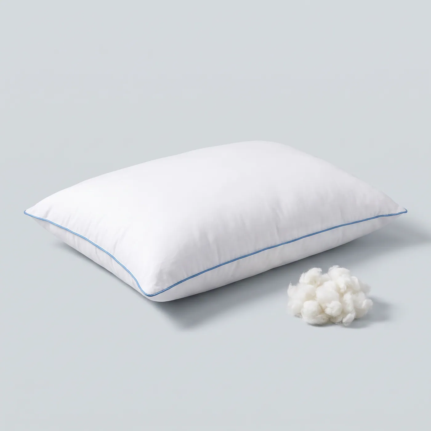 Elite Down Alternative Water Pillow with blue corded edge