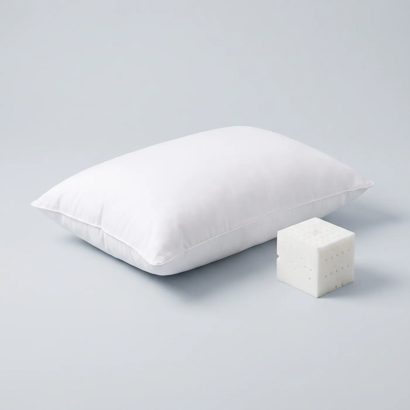 Original Memory Foam Water Pillow in a white shell on a light background